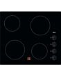 AEG HK614000CB Black 60Cm Ceramic Hob, 4 Cooking Zones, Rotary Side Controls