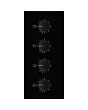 AEG HK614000CB Black 60Cm Ceramic Hob, 4 Cooking Zones, Rotary Side Controls