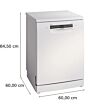 Bosch SMS4EKW06G White Series 4 60Cm Dishwasher