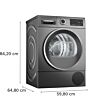 Bosch WQG245R2GB Cast Iron Grey Series6 Heat Pump Dryer 9Kg