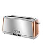 Russell Hobbs 24310 Steel/Copper Luna 2 Slice Long Slot 