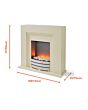 Warmlite WL45011 York Fireplace Suite - Cream