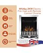 Warmlite WL45048 Whitby 2KW Electric Fire Inset with Remote Control