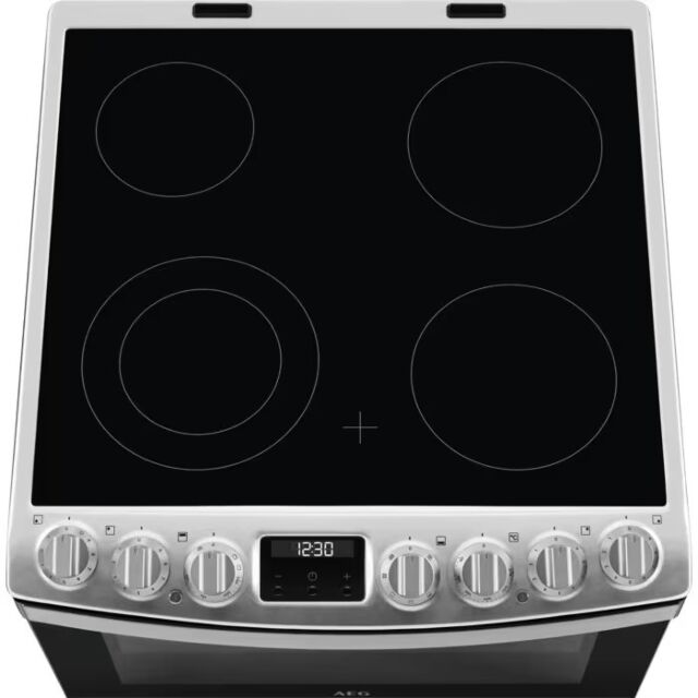 AEG CCB6741ACM Stainless Steel 6000 series SteamBake Cooker with Ceramic Hob