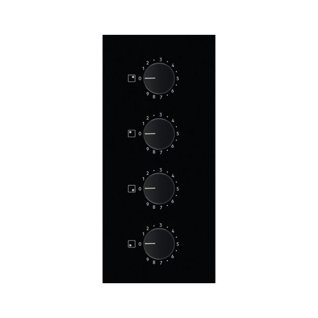 AEG HK614000CB Black 60Cm Ceramic Hob, 4 Cooking Zones, Rotary Side Controls