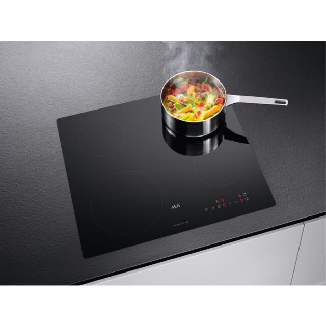 AEG IBS6420SCB Black Glass 3000Induction 60Cm Hob