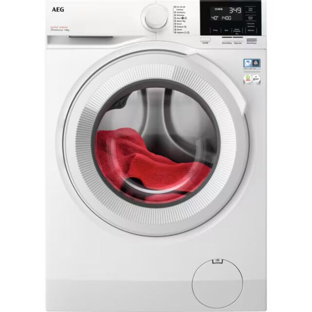 AEG LFR61842B White 6000 series ProSense Washing machine 8kg 1400 spin