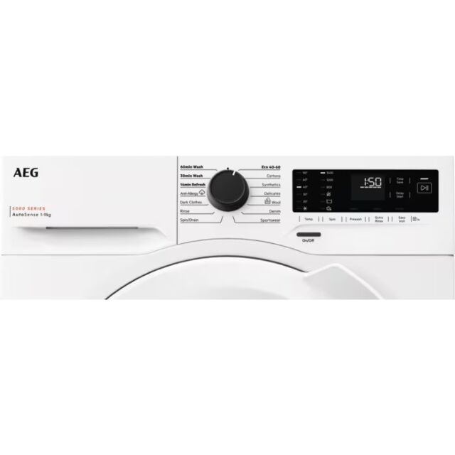 AEG LFX50942B White 5000 Series Autosense 9Kg Washer 
