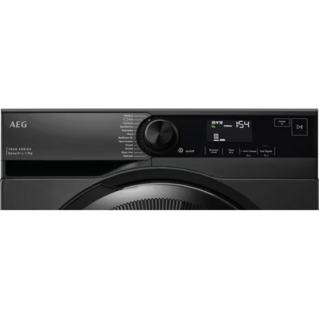 AEG TR749GU4B Black 7000 Sensidry Heat Pump 9Kg Dryer