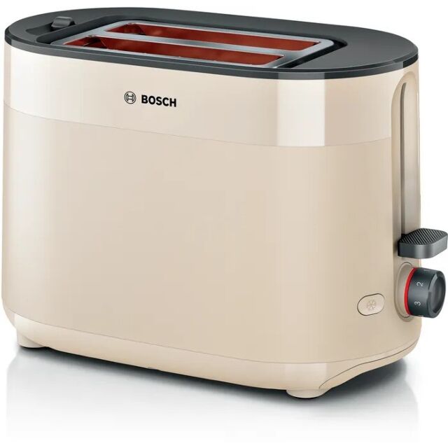 Bosch TAT2M127GB Beige Compact Toaster, Mymoment 2 Slice