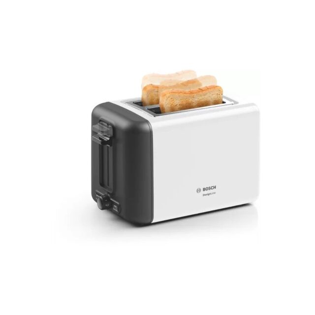 Bosch TAT3P421GB White DesignLine Compact Toaster