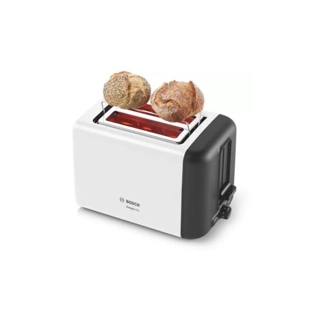Bosch TAT3P421GB White DesignLine Compact Toaster