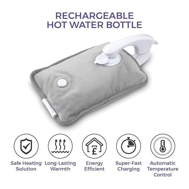 Carmen C85043GRY Grey Rechargeable Hot Water Bottle