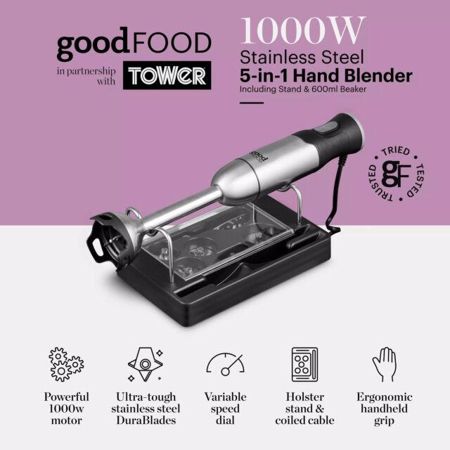Good Food GF12012 Digital Hand Blender With Multi Attachments