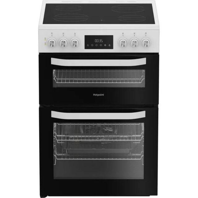 Hotpoint HDE6VDW White 60Cm Double Oven