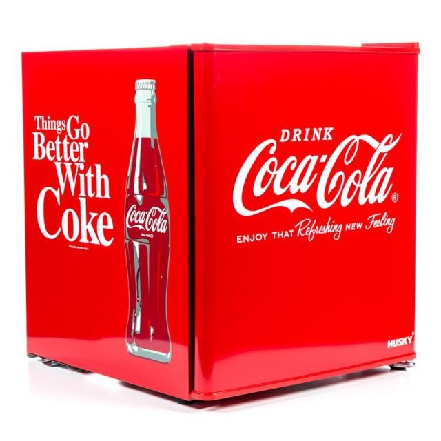 Husky HUS-EL196-HU-E Red Coca Cola Mini Fridge