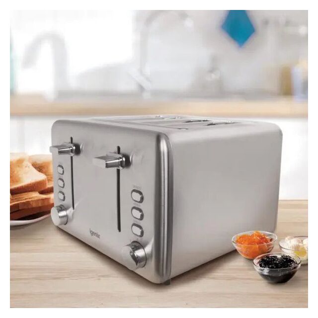 Igenix IG3204 Stainless Steel 4 Slice Toaster