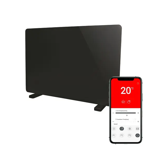 Igenix IG9521BLWIFI Black Smart Glass Panel Heater