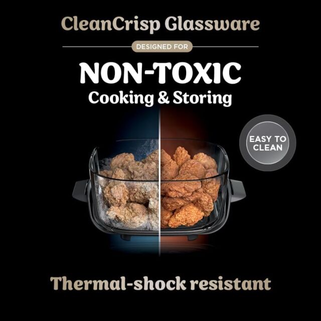 Ninja FN101UKST Stone CRISPi 4-in-1 Portable Glass Air Fryer