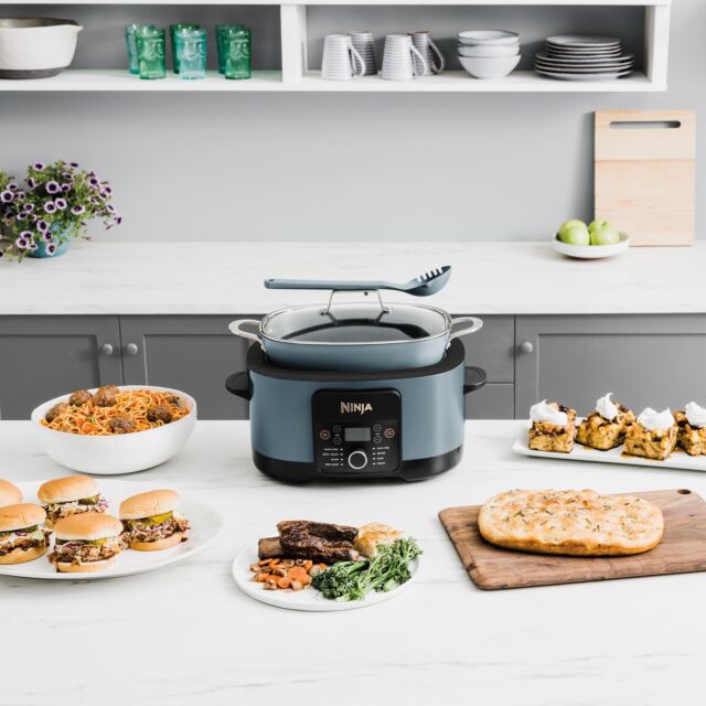 Ninja MC1001UK Sea Salt Grey Foodi 8-in-1 Slow Cooker & Multi-Cooker