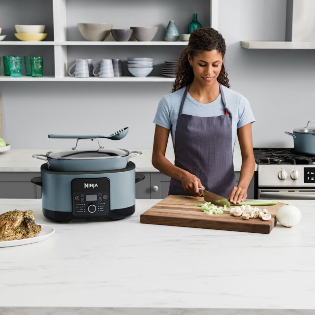 Ninja MC1001UK Sea Salt Grey Foodi 8-in-1 Slow Cooker & Multi-Cooker