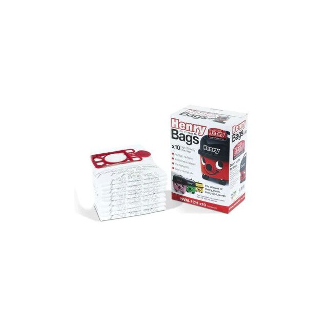 Numatic NVM-1CH Hepaflo Henry Dustbag Pk 10
