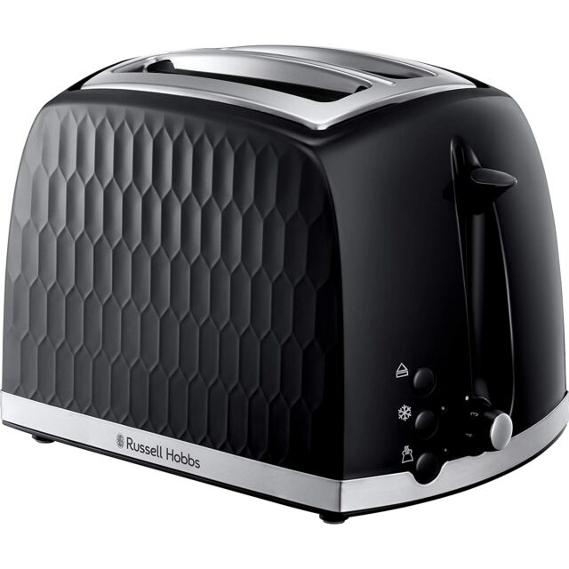 Russell Hobbs 26061 Black Honeycomb 2 Slice Toaster 