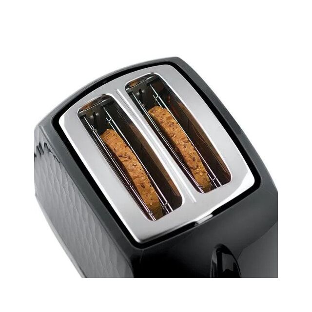Russell Hobbs 26061 Black Honeycomb 2 Slice Toaster 
