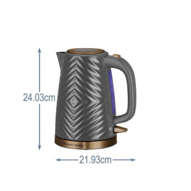 Russell Hobbs 26382 Grey Groove 1.7L Kettle