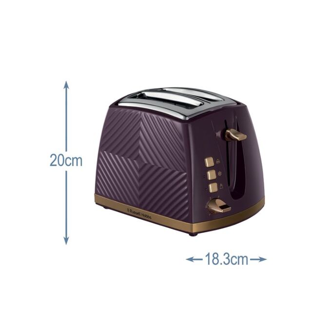 Russell Hobbs 26393 Mulberry Groove 2 Slice Toaster