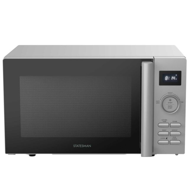 Statesman SKMS0820DSS Silver 20L 800W Digital Solo Microwave