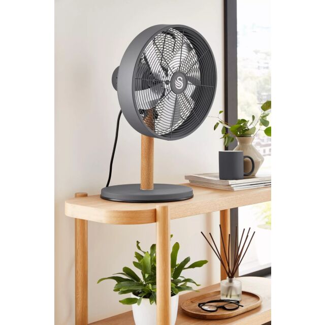Swan SFA16920GRYN Grey 12” Nordic Desk Fan
