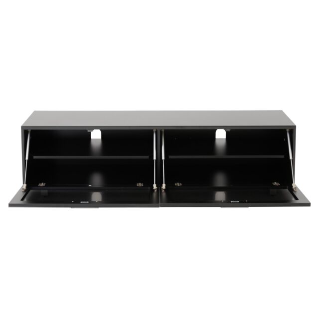 TTAP SOR-1600-BLK Black Sorrento Modern High Gloss TV Cabinet