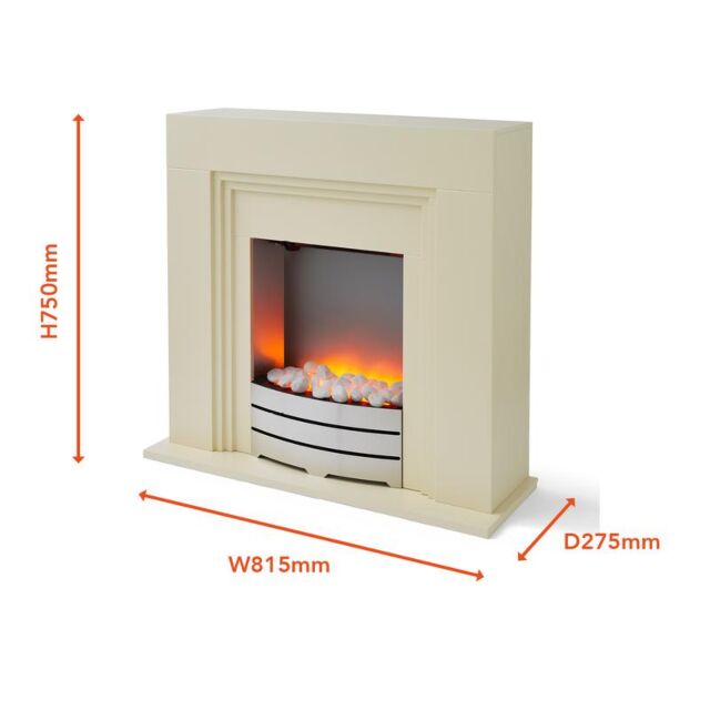 Warmlite WL45011 York Fireplace Suite - Cream