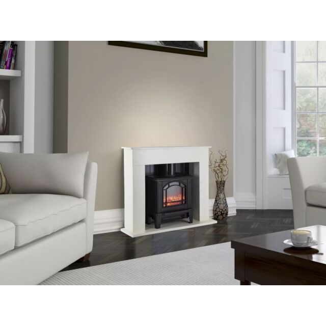 Warmlite WL45037W Ealing 1.8KW Compact Stove Fireplace Suite